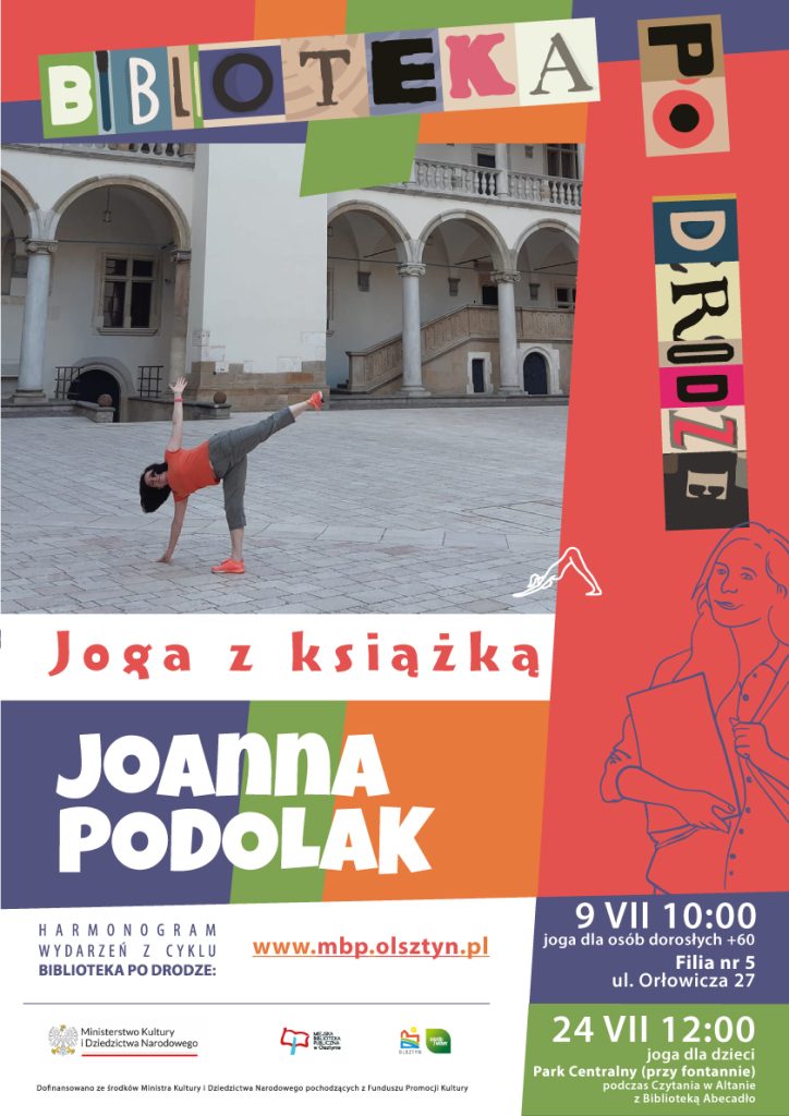 Plik przedstawia projekt plakatu, Joga z Joanną Podolak