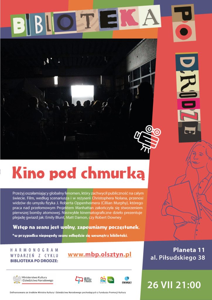 Plik przedstawia projekt plakatu, Kino pod chmurką