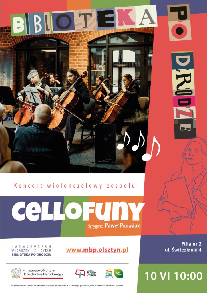 Plik przedstawia projekt plakatu, koncert zespołu Cellofuny