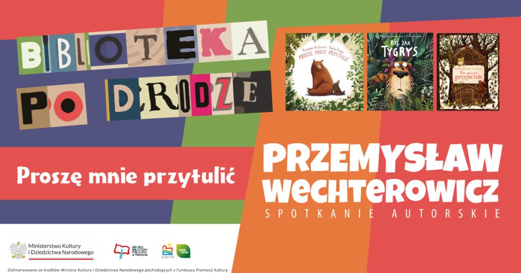 Plik przedstawia projekt banera, na spotkanie z Przemysławem Wechterowiczem